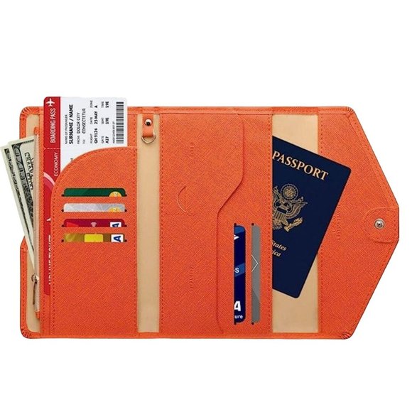 Zoppen Bags New Zoppen Orange Multipurpose Rfid Blocking Passport